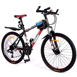 Lxyfc Vélo de montagnes Vélo De Montagne VTT Vélo de Montagne Montagne Bicycles 26" des femmes des hommes Ravine Bike Suspension avant double disque de frein 21 vitesses carbone Cadre en acier VTT Tout-Terrain Bike Vélo De M