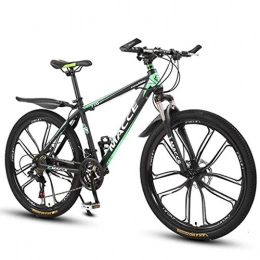 WYLZLIY-Home vélo Vélo De Montagne VTT Vélo de Montagne VTT, vélos Hardtail, double frein à disque et suspension avant, 26 pouces Roues Tout-Terrain Bike Vélo De Montagne VTT ( Color : Green , Size : 24-speed )