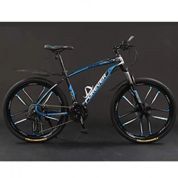 ZXCVB vélo Vélo de Montagne Vélo De Montagne 30 Vitesses Pour Adulte, VTT De Sport De Plein Air 24 / 26 ", Cadre À Suspension Complète En Acier Léger À Haute Teneur En Carbone, Fourche À Suspension, Frein À Disq