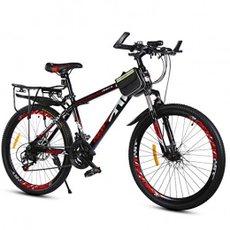 Doris vélo Vélo De Montagne À Queue Dure, VTT en Acier À Haute Teneur en Carbone pour Étudiant Et Adult, Vélo À 21 Vitesses, VTT Adulte pour Homme Et Femme À Double Frein À Disque, Rouge, 24inch