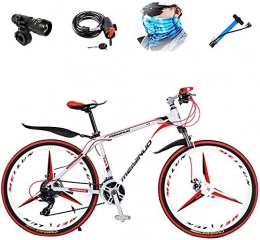 WJJH Vélo de montagnes WJJH Vélo de Route en Alliage d'aluminium de 26 Pouces Outroad Mountain Bikes pour Adulte Hommes Femmes, Full Suspension VTT Vitesse vélos 24 Vitesses à Deux Vitesses, Rouge