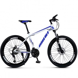 YARUMD FOOD 2020 Mountain Bike, 24 Pouces avec Roue À Double Disque Spoke Frein, avec Siège Réglable, Épaissie Carbone Cadre en Acier, pour Étudiant Extérieur Voyage,Bleu,24 Speed