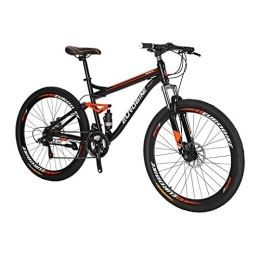 EUROBIKE Vélo de montagnes YH - S7 vélo de Montagne entièrement Suspendu, 21 Vitesses, Roue de 27, 5 Pouces, Frein à Disque Double, vélo pour Hommes (Regular Wheel)