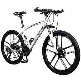 Yirunfa vélo Yirunfa Bikes VTT 26'' Tout Suspendu pour Adulte, Double Frein à Disque - Selle Réglable - Cadre en Acier à Haute Teneur en Carbone, Dérailleur 27 Vitesses