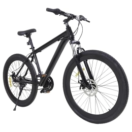 Yolancity VTT 26" pour adulte - 21 vitesses - Vélo VTT à 7 parties - Pour homme et femme - Hauteur appropriée : 165-185 cm - Noir