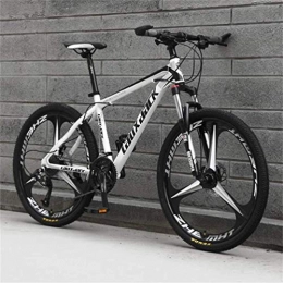 YOUSR Vélo de montagnes YOUSR Vélo De Montagne Variable De Vitesse Tout-Terrain, Vélo De Montagne D'amortissement D'équitation De 26 Pouces White Black 21 Speed