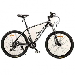 YOUSR Vélo de montagnes YOUSR Vélo De Route De Roue De 26 Pouces, Vélo De Montagne De Double Suspension De Frein à Disque De Vélo Black White 24 Speed