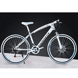 YOUSR Vélo de montagnes YOUSR Vélo De Route De Ville De Vitesse Variable Tout-Terrain Faisant du Vélo, Vélo De Montagne D'amortissement D'équitation De 26 Pouces White 21 Speed