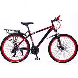 ZHEDYI vélo ZHEDYI VTT en Acier Haute Teneur en Carbone, 21 / 24 / 27 / 30 Vitesse Variable en Option Vélo, 24 / 26 Pouces Amortisseur Vélos À Double Frein, for Les Hommes, Les Femmes, Les Adultes, Les Jeunes