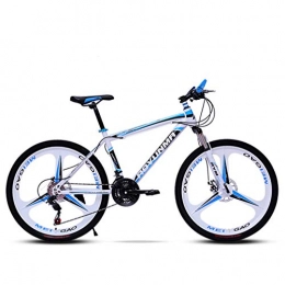 ZKHD Vélo de montagnes ZKHD 24 / 26 Pouces 3 Roues 24 Vitesses Ski De Fond Vitesse Variable Vlo, Vlo Urbain Antichocs, Quatre Couleurs Au Choix, White Blue, 24 inch