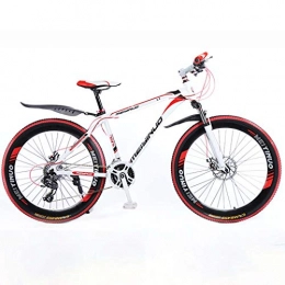 ZTYD vélo ZTYD Montagne 26Po 24 Speed ​​Bike pour Adulte, Léger en Alliage D'aluminium Plein Cadre, Suspension des Roues Avant De Vélos Hommes, Frein À Disque, Rouge, B