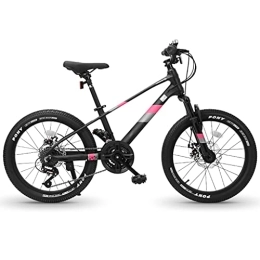 ZXQZ vélo ZXQZ Vélo de Montagne 20 Pouces, Cadre en Alliage pour Hommes / Femmes, 21 Vitesses, Freins À Disque, Jeunes Étudiants en Course Hors Route (Color : Black)