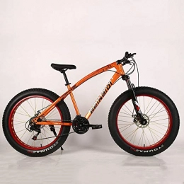 VANYA vélo 26 Pouces VTT 30 Double Vitesse Freins à disques à Vitesse Variable de Bicyclette 4.0 Elargi Grand Pneu Damping motoneige, Orange