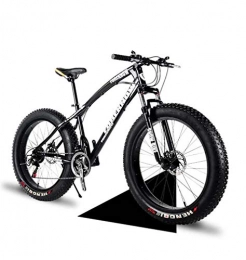 AISHFP Vélos de montagne Fat Tires AISHFP Fat Tire Mountain Bike Mens, Vélo de Plage, Double Frein à Disque 20 Pouces Cruiser Vélos, 4.0 Roues Larges, Vélo de Neige Adulte, Noir, 21speed