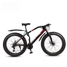 AISHFP Vélos de montagne Fat Tires AISHFP Hommes Adultes Fat Tire VTT, Bionic Fourche Avant Cruiser vélo, Double Frein à Disque Plage Vélos Neige, 26 Pouces Roues, A, 21 Speed