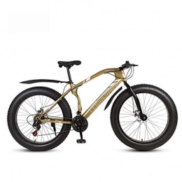 AISHFP Vélos de montagne Fat Tires AISHFP Hommes Adultes Fat Tire VTT, Bionic Fourche Avant Cruiser vélo, Double Frein à Disque Plage Vélos Neige, 26 Pouces Roues, D, 21 Speed