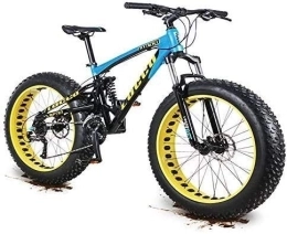 AYHa Vélos de montagne Fat Tires AYHa 27 Vitesse adulte Mountain Bikes, 26 pouces à double suspension VTT, huile de frein à disque Bikes Anti-Slip, des femmes des hommes Overdrive Fat Tire Bicycle, Bleu