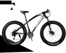 HongLianRiven Vélos de montagne Fat Tires HongLianRiven BMX Vélo de Montagne, 21 / 24 / 27 Vitesse 26inch 4.0 Fat Vélo VTT Vélo Neige Suspension Shock 7-20 (Color : Black, Size : 24 Speed)