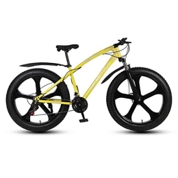 LILIS vélo LILIS Vélo VTT, VTT en Aluminium Vélo VTT Adulte Montagne Vélos Plage Vélo Motoneige Vélos Big Tire for Les Hommes et Les Femmes 26En Roues Double Disque de Frein (Color : Yellow, Size : 24 Speed)