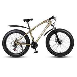 LILIS vélo LILIS Vélo VTT, VTT en Aluminium Vélo VTT Adulte Plage Vélo Motoneige Vélos VTT for Les Hommes et Les Femmes 26En Roues Double Disque de Frein (Color : Gold, Size : 21 Speed)