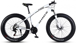 QZ Vélos de montagne Fat Tires QZ Fat Tire VTT Hors Route Plage Neige Vlo 21 / 24 / 27 / 30 Montagne Vitesse Speed Bike 4.0 Large Pneu Adulte quitation en extrieur (Color : B, Size : 21 Speed)