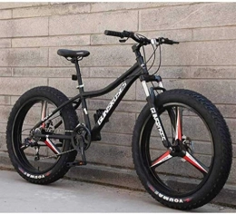 QZ vélo QZ Vlos de Montagne, 26inch Fat Tire Hardtail motoneige, Cadre de Double Suspension et Fourche Suspension Tout-Terrain Vlo de Montagne Adulte Hommes 6-11 (Color : Black 3, Size : 27Speed)
