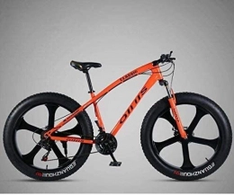 QZ vélo QZ VTT Vlo, 26 4, 0 Pouces Fat Tire Bike VTT, Femmes Hardtail Hommes de vlo de Montagne, Avant et Fourche Amortisseur Double Frein Disque (Color : Orange, Size : 21 Speed)