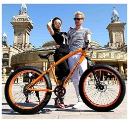 tools Vélos de montagne Fat Tires tools BMX Dirt Vélos de Route Vélo VTT VTT Adulte Plage Motoneige Vélos for Hommes et Femmes 24IN Roues Double Vitesse réglable Frein à Disque (Color : Orange, Size : 27 Speed)