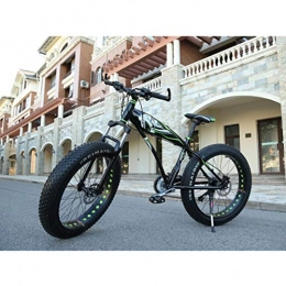 Dengjiam Vélos de montagne Fat Tires Vlo De Montagne 26 * 4.0 Fat Bike 7 / 21 / 24 / 27 Vitesse Vlo De Montagne en Alliage D'Aluminium Amortisseurs Vlo Gros Pneu Snow Bike-E_24Inch_7_Speed