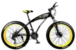 Suge Vélos de montagne Fat Tires Vlo gros pneu, pneu surdimensionn 4, 0 transmission d'amortissement, avant haute en acier au carbone et la roue arrire freins double disque, Hommes Femmes Ville de banlieue de vlos, parfait for l