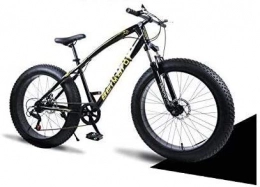 Suge Vélos de montagne Fat Tires Vlos de Montagne, Double Frein Disque Fat Tire Cruiser vlo, Cadre en Acier Haute teneur en Carbone Sige rglable de vlos (Color : Black, Size : 26 inch 24 Speed)