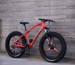 ZTYD vélo ZTYD Vélos de Montagne, 26 Pouces Fat Tire Hardtail VTT, Suspension Double Cadre et Fourche à Suspension Tout-Terrain Vélo de Montagne, et Les Femmes Adultes Hommes, Red 3 Impeller, 24 Speed