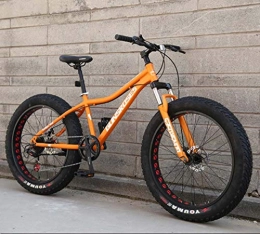 ZTYD vélo ZTYD Vélos de Montagne, 26inch Fat Tire Hardtail motoneige, Cadre de Double Suspension et Fourche à Suspension Tout-Terrain Vélo de Montagne Adulte Hommes, Orange 1, 24Speed