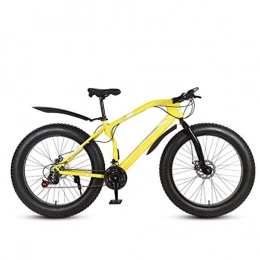 ZXCY vélo ZXCY Adulte 26 Pouces Neige Vélo Pneu Large Vélo Pliable VTT Fat Vélo Hors Route avec Plage Variable 21 Vitesse Et Suspension Shock pour Hommes Et Femmes Équitation en Extérieur, Jaune