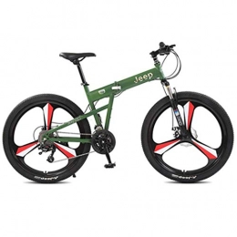 Llpeng vélo 26 Pouces Hommes et Les Femmes Pliant Soft Shift Tail Mountain Bike, et antichocs, Ront arrière Freins à Disque, 24 / 27 Vélos Vitesse Hors Route, Une Roue (Color : 4, Size : 27Speed)