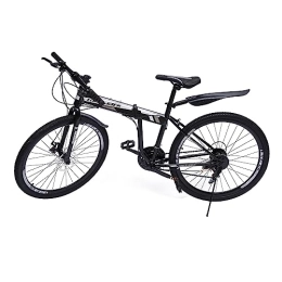 Ethedeal vélo Ethedeal Vélo de montagne 26" Fully - Pliable - Qualité supérieure - Freins à disque - 21 vitesses - Frein à disque - Vélo pliant avec double cadre d'absorption des chocs