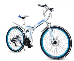 Llpeng vélo Folding Mountain Bike, 24inch 21 vitesses Double Frein à disque double amortisseur vélo, étudiant adulte vélo hors route course Touring vélo, avant et arrière Double Shock Absorption / Installation gr