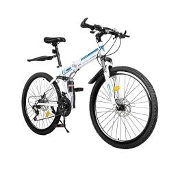 KOLHGNSE Vélos de montagne pliant KOLHGNSE Vélo de montagne pliable 26" 21 vitesses - Frein à disque - VTT à suspension complète - Adulte - Pour garçons et filles