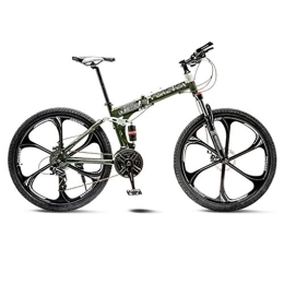 LILIS vélo LILIS Vélo VTT, VTT en Aluminium VTT Vélo de Route Pliant Vélos de VTT Hommes 21 Vitesses 24 / 26 Pouces Roues for Femmes Adultes (Color : Green, Size : 26in)