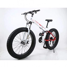 Llpeng Vélos de montagne pliant Llpeng 4.0 écarquilla VTT avec des pneus Larges, Pliable, Plage de motoneige, Freins à Double Choc à Double Disque, Queue Souple, 26 pouces-7 / 21 / 24 / 27 / 30 Vitesse, Vitesse 4, 21