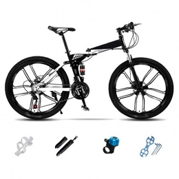 Llpeng vélo Llpeng Léger Pliable VTT Vélo, Pliable Ville de Banlieue Vélos, 7 Vitesse Hommes Femmes Mountain Bike, 24 Pouces 26 Pouces avec Double Disque de Bicyclette Frein (Color : White, Size : 26'')