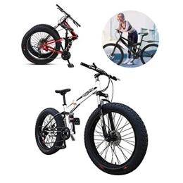 LUHUIYUAN Vélos de montagne pliant LUHUIYUAN VTT Pliant Vélos Double Disc Ville Vélo VTT VTT Transmission Damping Pleine Suspension Urbaine de Banlieue Cycl Neige Vélo Plage Vélo Double Disque de Roue 26 / 24 Pouces, C, 24