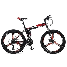 MQJ vélo MQJ Vélo de Montagne 24 / 26 Pouces Portable Pliable En Acier En Acier Au Carbone Pliable 21 / 24 / 27 Vitesse Vélo Vélo Vélo Dual Disc Englutateur Vélo Vélo, B, 26 Pouces 27 Vitesse