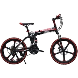 QCLU vélo QCLU VTT, Vélos pliants, 20 Pouces vélo Hors Route, vélos à Vitesse Variable, vélo Pliant Route for Les Jeunes et Adultes (Color : Black)