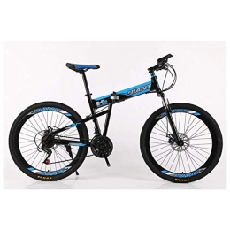 LHQ-HQ Vélos de montagne pliant QGL-HQ Sports de Plein air Pliable VTT 2130 Vitesses Fourche à Suspension vélo VTT Cadre Pliable 26" Roues avec Freins à Deux disques Sports de Plein air Mountain Bike