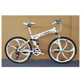 LHQ-HQ vélo QGL-HQ Sports de Plein air Pliable Vélo de Montagne Vélo Damping de Cyclisme sur Route Adulte mâle et Femelle étudiants 26 Pouces 21 Vitesse Sports de Plein air Mountain Bike (Color : White)