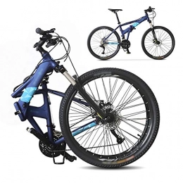 ROYWY vélo ROYWY Pliable Bicyclette pour Adulte, 26 Pouces Vélo de Montagne, 27 Vitesses VTT Vélos avec Freins a Disque / Blue