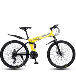 ZTBXQ vélo Sport de remise en forme en plein air pliant adulte vitesse variable 26 pouces VTT 21-24-27 vitesses léger cadre en acier à haute teneur en carbone vélos à amortissement double frein à disque vélo