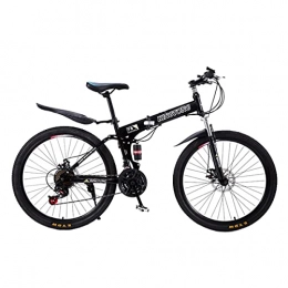 T-Day Vélos de montagne pliant T-Day VTT Vélo Mountainbike Vélo De Montagne Pliable Jeunesse / Vélo De Montagne Adulte 26 Pouces 21 Vitesses Fourche Avant Législation à L'absorption des Chocs, Multiples Couleurs(Color:Le Noir)