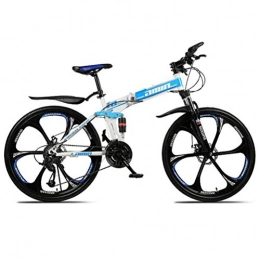 Tbagem-Yjr Vélos de montagne pliant Tbagem-Yjr Pliante Sports Loisirs VTT Freestyle Portable, 26 Pouces Hors Route Vélo (Color : Blue, Size : 30 Speed)